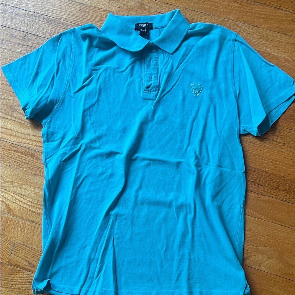 Polo by Forever 21 Aqua Polo Shirt